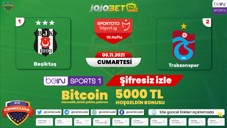 Beşiktaş Trabzonspor Maçı canli izle, Selçuk sports HD şifresiz izle