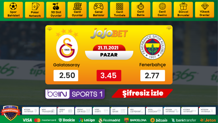 Galatasaray Fenerbahçe derbisi izle, Bein sports HD izle