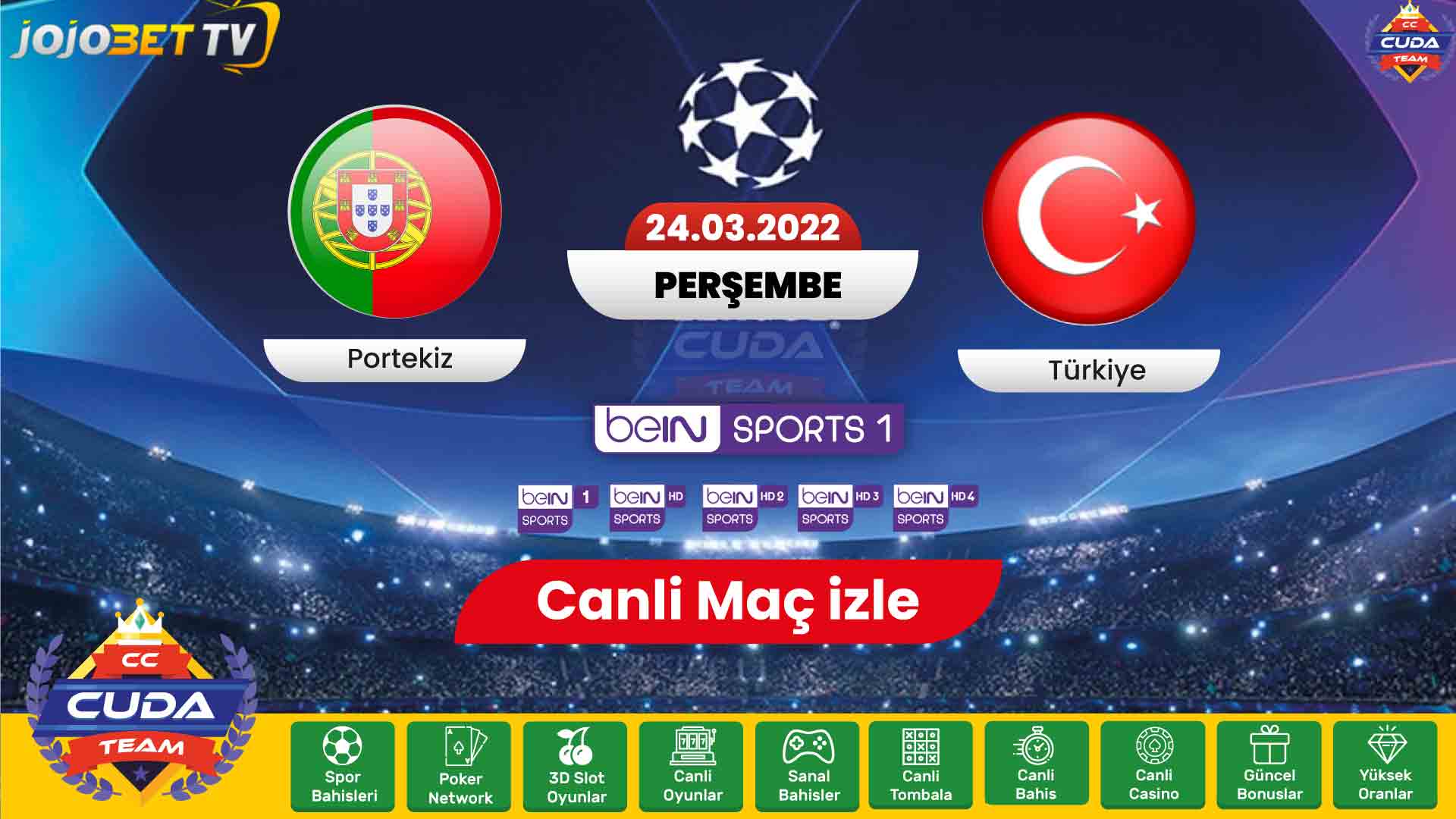 Portekiz Türkiye maçı canli izle