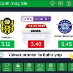 Jojobet TV | Malatya Adana Demirspor Maçı izle, Canli, Şifresiz maç izle, Exxen Spor HD