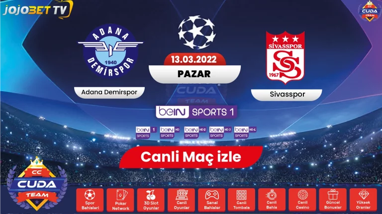 ( Jojobet TV ) Adana Demirspor Sivasspor Maçı canli izle, Şifresiz Adana Maçları izle