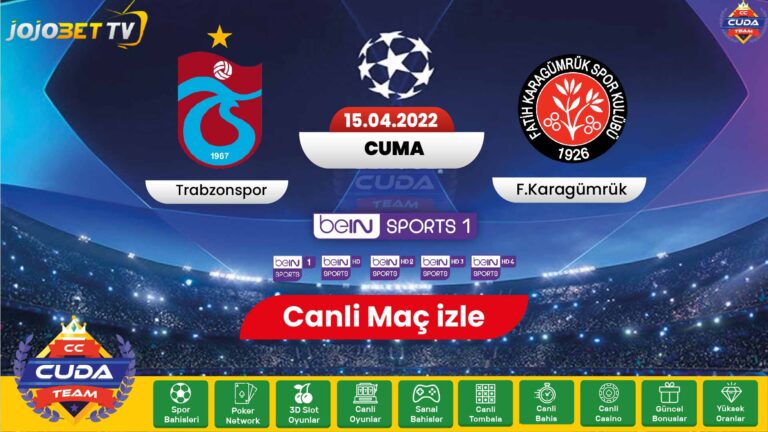 [ Jojobet TV izle ] Trabzonspor Fatih Karagümrük maçı canli izle, Bein sports HD 1, Selcuk sports HD şfiresiz izle