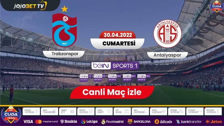 [ Jojo Bet tv ] Trabzonspor Antalyaspor canli maçı izle, Matbet TV bein sport 1 canli şifresiz HD, donmadan izle