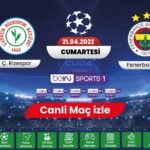 [ Jojobet TV ] Rizespor Fenerbahçe maçı canli izle, Bein sports 1 donmadan, şifresiz izle, HD maç linkleri FB