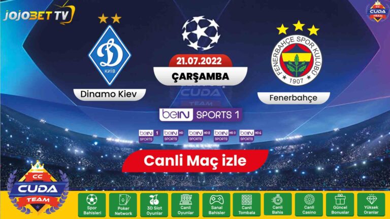 [ Jojobet TV ] Dinamo Kiev Fenerbahçe maçı canli şifresiz izle, Bein sports 1 canli, Exxen sport donmadan izle