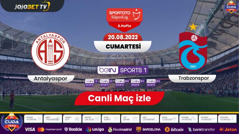 [ Jojobet TV ] Antalyaspor Trabzonspor maçı izle, Bein sports HD izle Selçuk Sports şifresiz