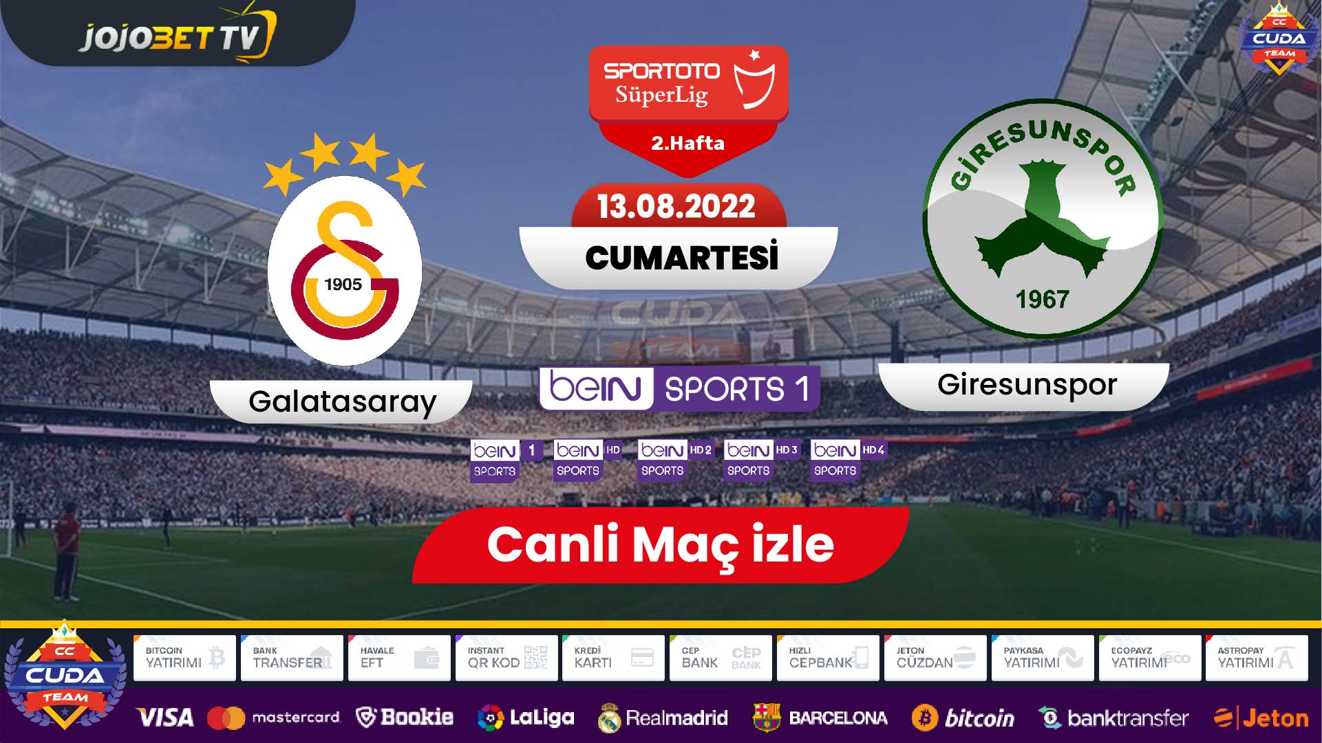 Galatasaray Giresunspor maçı canli şifresiz izle