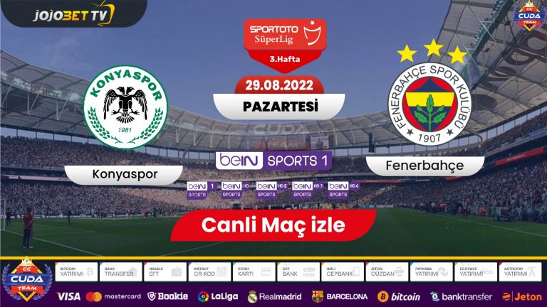 [ Jojobet TV ] Konyaspor Fenerbahçe maçı izle, Şifresiz FB maçı canli veren kanallar