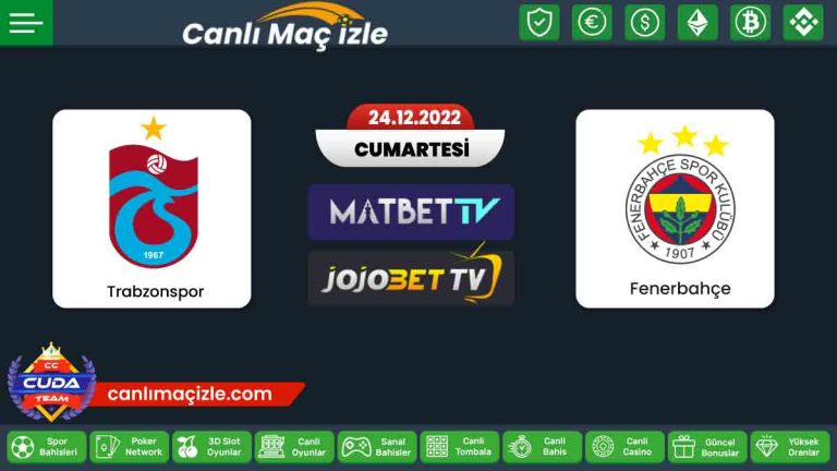 Trabzonspor Fenerbahçe maçı canli izle, Şifresiz HD donmadan, Selçuk SPORTS hd