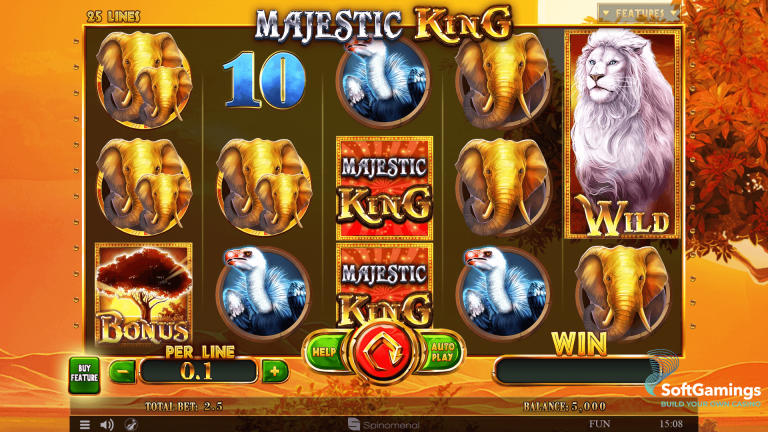 Majestic King Slot Oyunu: Afrika Savanında Asil Bir Kazanç Serüveni