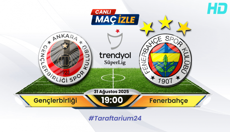 Gençlerbirliği – Fenerbahçe Maçı: Başkentte Dev Mücadele 31 Ağustos 2025’te!